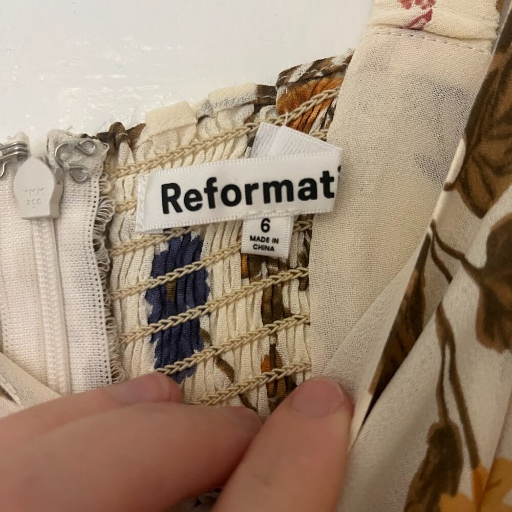 Reformation Camari Dress in Frolic Size 6 - Picture 3 of 3